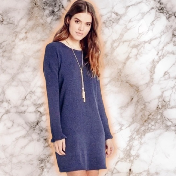 Lilly Pulitzer ‘Galen’ Chenille Ruffle Cuff Sweater Dress in “True Navy” Size XL - Picture 2 of 15